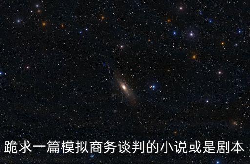 模擬商務(wù)談判劇本，跪求一篇模擬商務(wù)談判的小說或是劇本