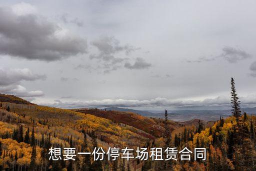 想要一份停車場租賃合同