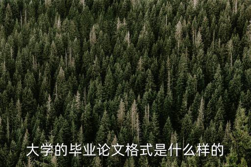 畢業設計論文模板，畢業論文的格式和范文