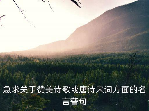 贊美詩句，求贊美一些景物的古詩句