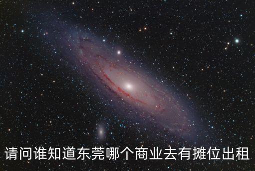 請問誰知道東莞哪個商業去有攤位出租