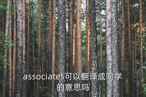 associates，associate怎么讀