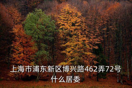 上海市博興路341弄居委會，上海市浦東新區博興路462弄72號什么居委