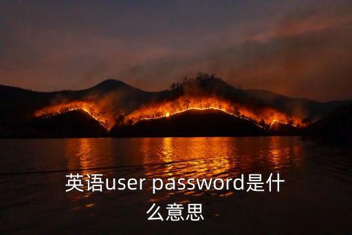 用戶的英文，USER是什么意思