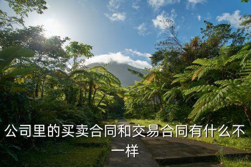 公司里的買賣合同和交易合同有什么不一樣