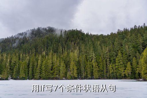 用If寫7個條件狀語從句