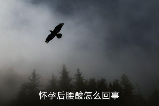 孕婦腰酸怎么回事，懷孕后腰酸怎么回事