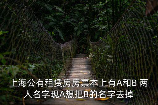 上海公有租賃房房票本上有A和B 兩人名字現A想把B的名字去掉