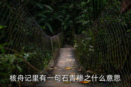 石青糝之，核舟記中石青糝之糝是什么意思
