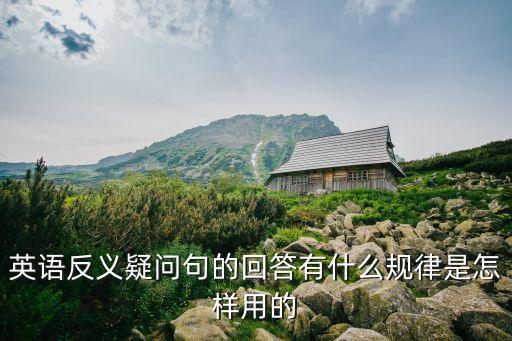 反義疑問句回答規則，急反意疑問句的回答規律