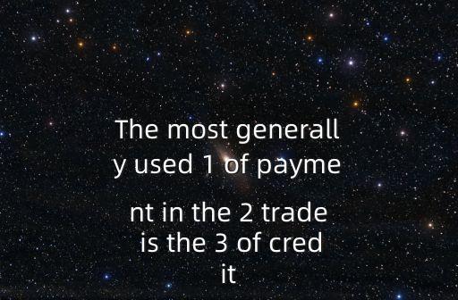 信用卡英語(yǔ)，The most generally used 1 of payment in the 2 trade is the 3 of credit