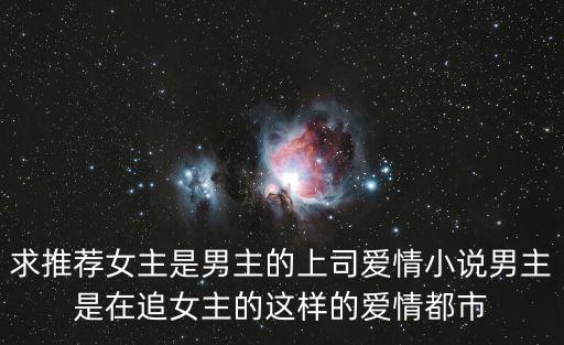 求推薦女主是男主的上司愛情小說男主是在追女主的這樣的愛情都市
