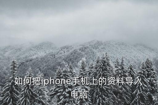 如何把iphone手機上的資料導入電腦