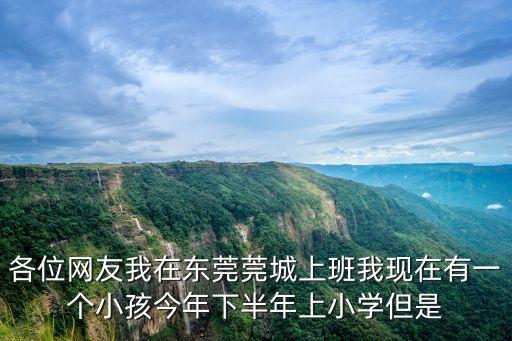 各位網友我在東莞莞城上班我現在有一個小孩今年下半年上小學但是