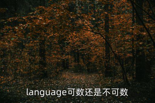 language可數(shù)還是不可數(shù)