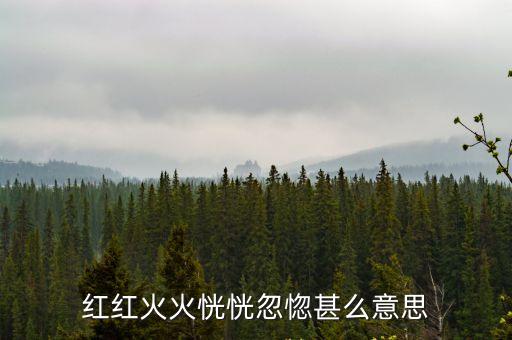 紅紅火火恍恍忽惚甚么意思