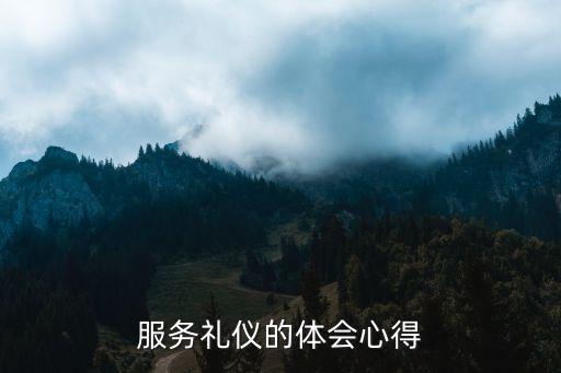 服務心得，服務員的心得