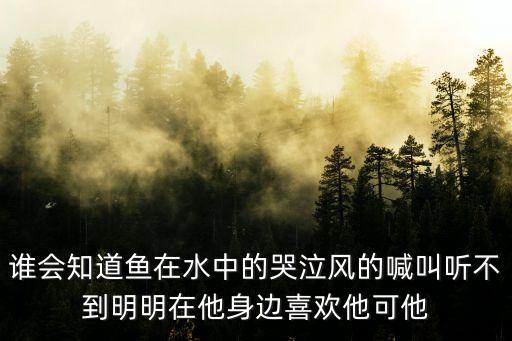 誰會知道魚在水中的哭泣風的喊叫聽不到明明在他身邊喜歡他可他