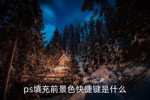 前景色填充，ps填充前景色快捷鍵是什么