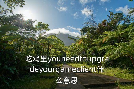 吃雞里youneedtoupgradeyourgameclient什么意思