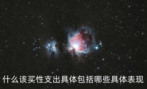 什么該買性支出具體包括哪些具體表現(xiàn)