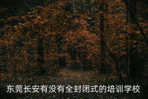 東莞長安有沒有全封閉式的培訓(xùn)學(xué)校