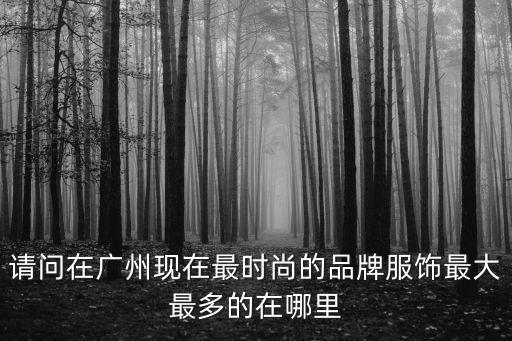 請(qǐng)問(wèn)在廣州現(xiàn)在最時(shí)尚的品牌服飾最大最多的在哪里