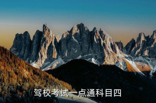 駕校考試一點通科目四