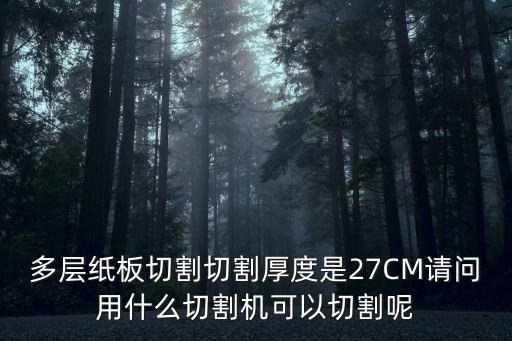 東莞大型水刀，多層紙板切割切割厚度是27CM請問用什么切割機可以切割呢