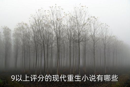9以上評分的現代重生小說有哪些