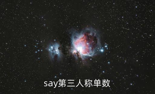 say的第三人稱單數(shù)形式，say的第三人稱單數(shù)形式是