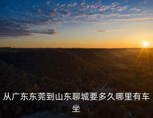 從廣東東莞到山東聊城要多久哪里有車坐