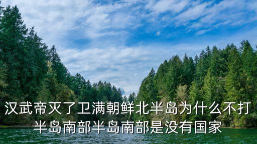 衛滿，漢武帝滅了衛滿朝鮮北半島為什么不打半島南部半島南部是沒有國家