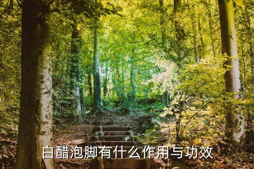 白醋泡腳有什么作用與功效