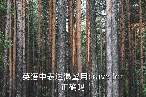 英語中表達渴望用crave for正確嗎