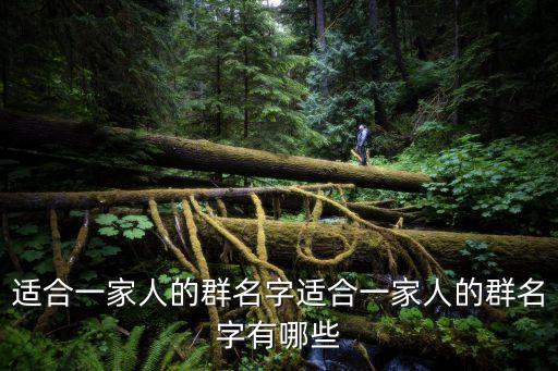 適合一家人的群名字適合一家人的群名字有哪些