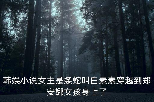 鄭安娜，韓娛小說女主是條蛇叫白素素穿越到鄭安娜女孩身上了