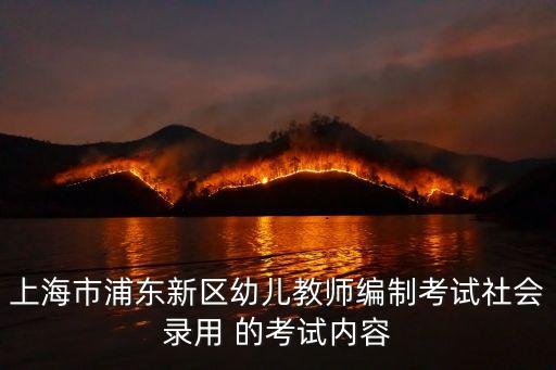 上海市浦東新區(qū)幼兒教師編制考試社會錄用 的考試內(nèi)容