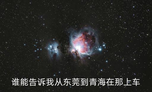 誰能告訴我從東莞到青海在那上車