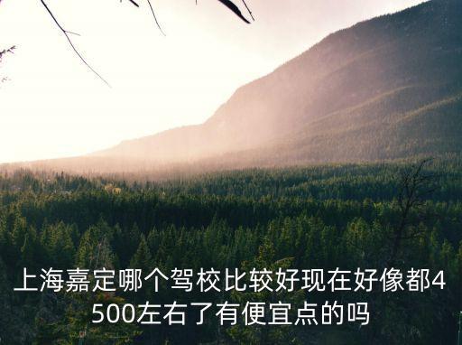 上海嘉定哪個駕校比較好現在好像都4500左右了有便宜點的嗎