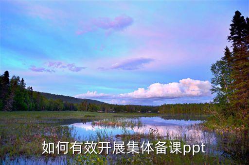 如何有效開展集體備課ppt