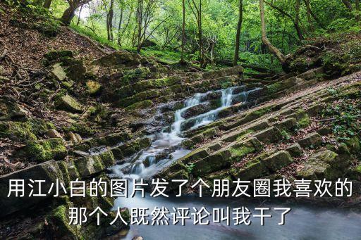 干了這碗雞湯，用江小白的圖片發(fā)了個朋友圈我喜歡的那個人既然評論叫我干了
