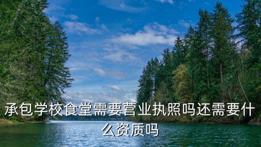 承包學校食堂需要營業執照嗎還需要什么資質嗎