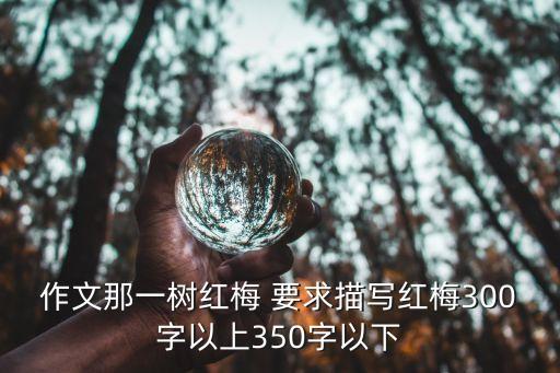 寫(xiě)梅花的作文，作文那一樹(shù)紅梅 字?jǐn)?shù)300字以上 400自以下