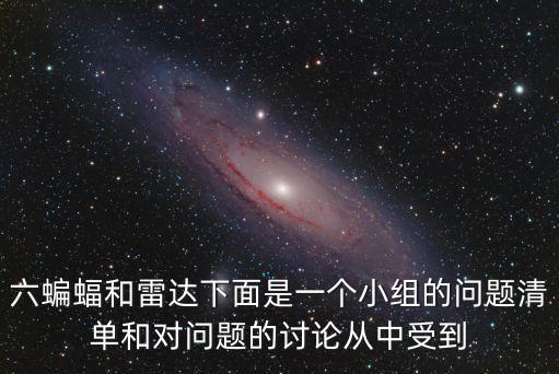 六蝙蝠和雷達(dá)下面是一個(gè)小組的問(wèn)題清單和對(duì)問(wèn)題的討論從中受到