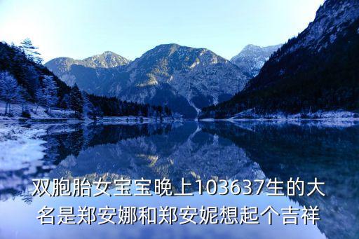 雙胞胎女寶寶晚上103637生的大名是鄭安娜和鄭安妮想起個吉祥
