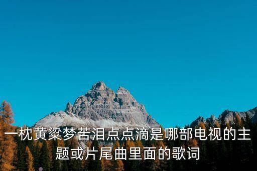 一枕黃梁，一枕黃粱夢(mèng)苦淚點(diǎn)點(diǎn)滴是哪部電視的主題或片尾曲里面的歌詞