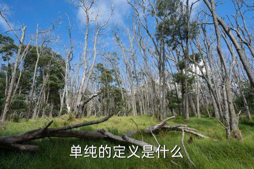 單純的意思，單純是什么意思