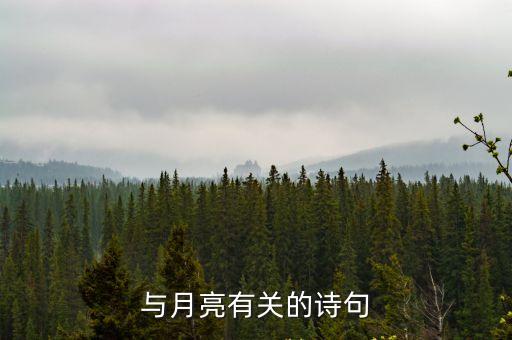 與月亮有關的詩句