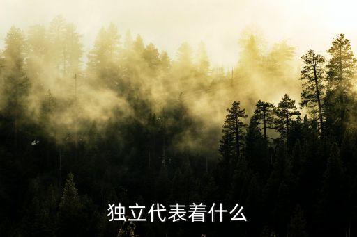 獨(dú)立代表著什么